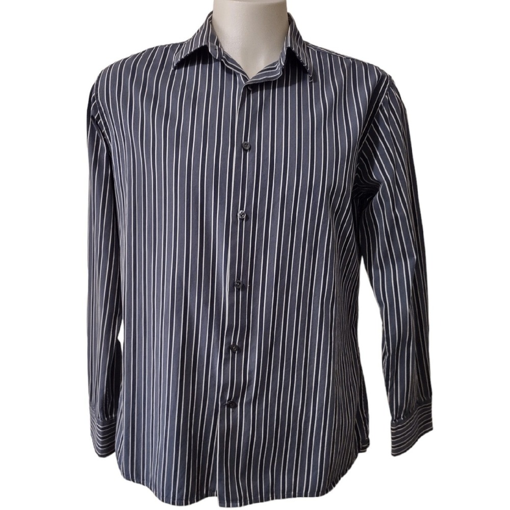 Gap Shirt Premium Men's Large Blue Long Sleeve Button Up Comfort Dress Shirt